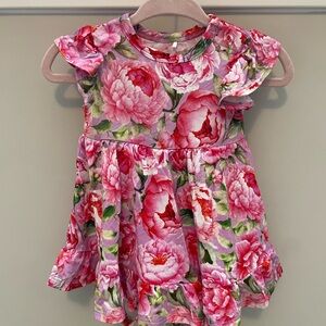 Posh Peanut Pink Floral Onesie Bodysuit